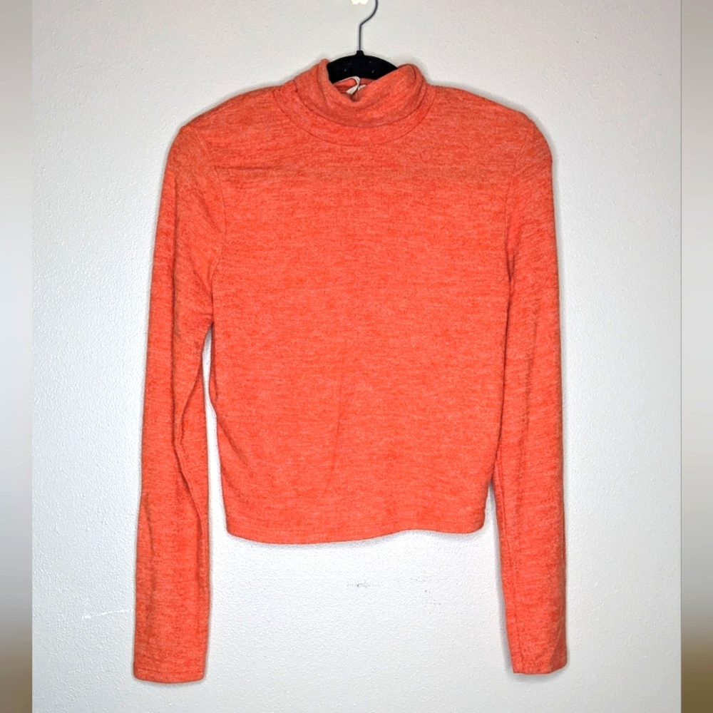 Anthropology Fitted Cropped Turtleneck Sweater